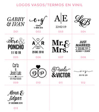 Vaso de plástico impreso en Vinil - Top Knot Party