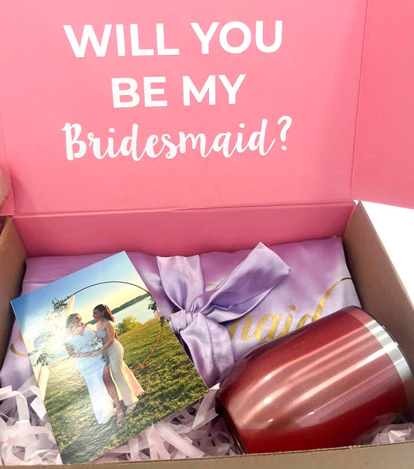Caja Bridesmaid con Bata + Vaso + Foto - Top Knot Party