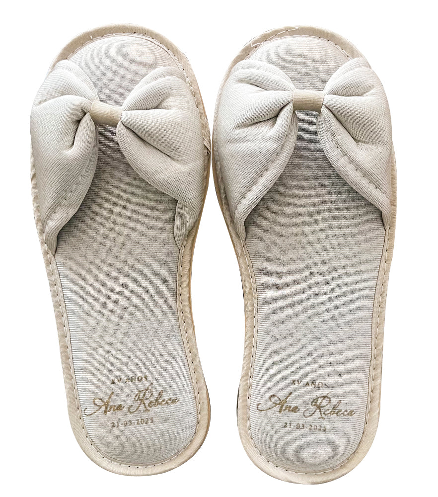 Pantufla Moño para Boda y XV años  | TopKnot Party - Top Knot Party