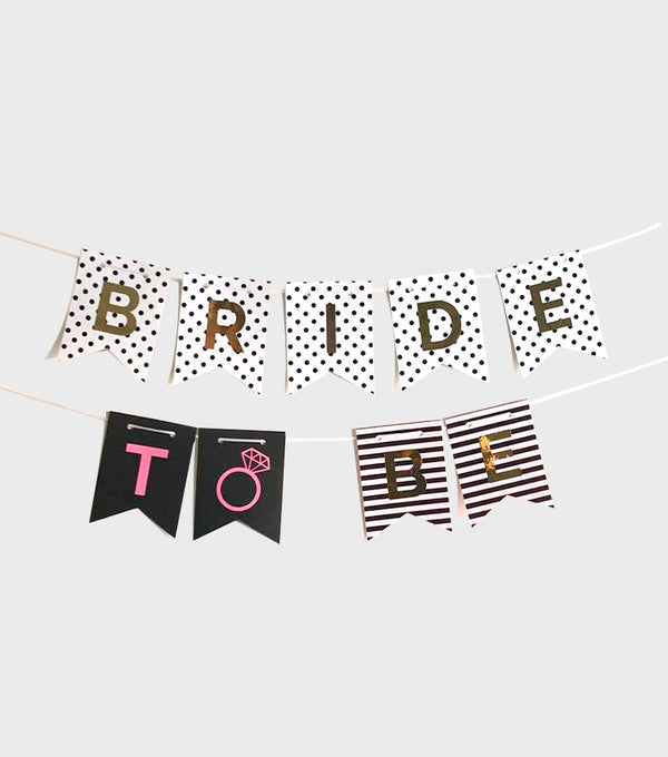 Bride to be Banner - Top Knot Party