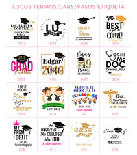 Vaso de plástico impreso en etiqueta - Top Knot Party