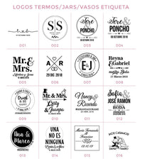 Paquete 100 Termos + 2 Vaso de Acrílico - Top Knot Party