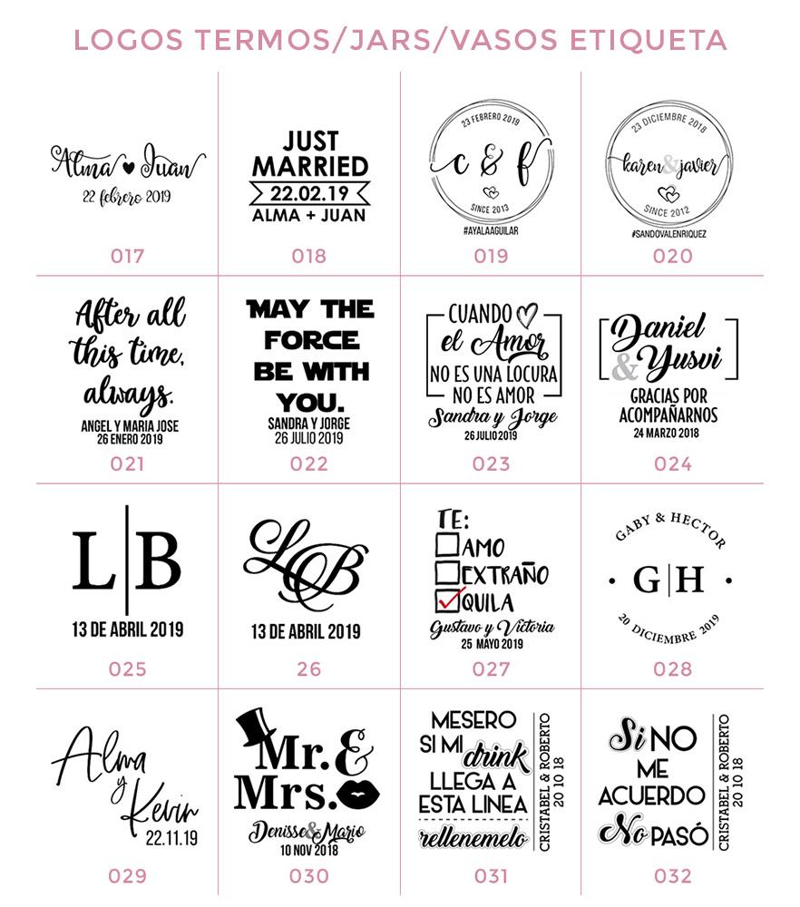 Paquete 100 Termos + 2 Vaso de Acrílico - Top Knot Party