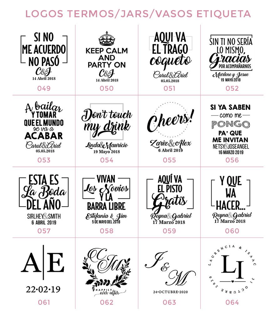 Paquete 100 Termos + 2 Vaso de Acrílico - Top Knot Party