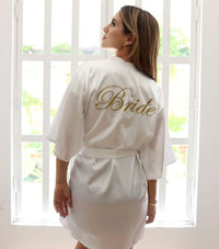 Kit Bata de Satin + Pantuflas de Satin personalizadas - Top Knot Party