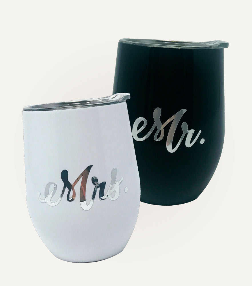 2 vasos Acero Inoxidable para Novios - Top Knot Party