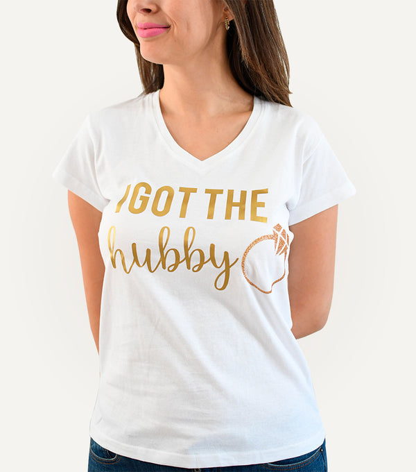 Playera cuello V - Top Knot Party