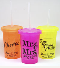 Vaso de plástico impreso en etiqueta - Top Knot Party