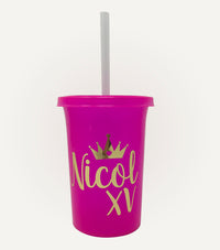 100 Vasos Vinil + 2 Vasos Acrílico para Boda - Top Knot Party