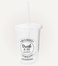 Vaso de plástico impreso en etiqueta - Top Knot Party