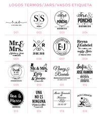 60 Termos +  30 Sandalias + 2 Vasos de Acrílico Skinny - Top Knot Party