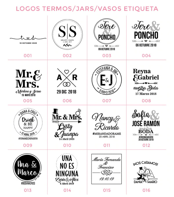 60 Termos +  30 Sandalias + 2 Vasos de Acrílico Skinny - Top Knot Party