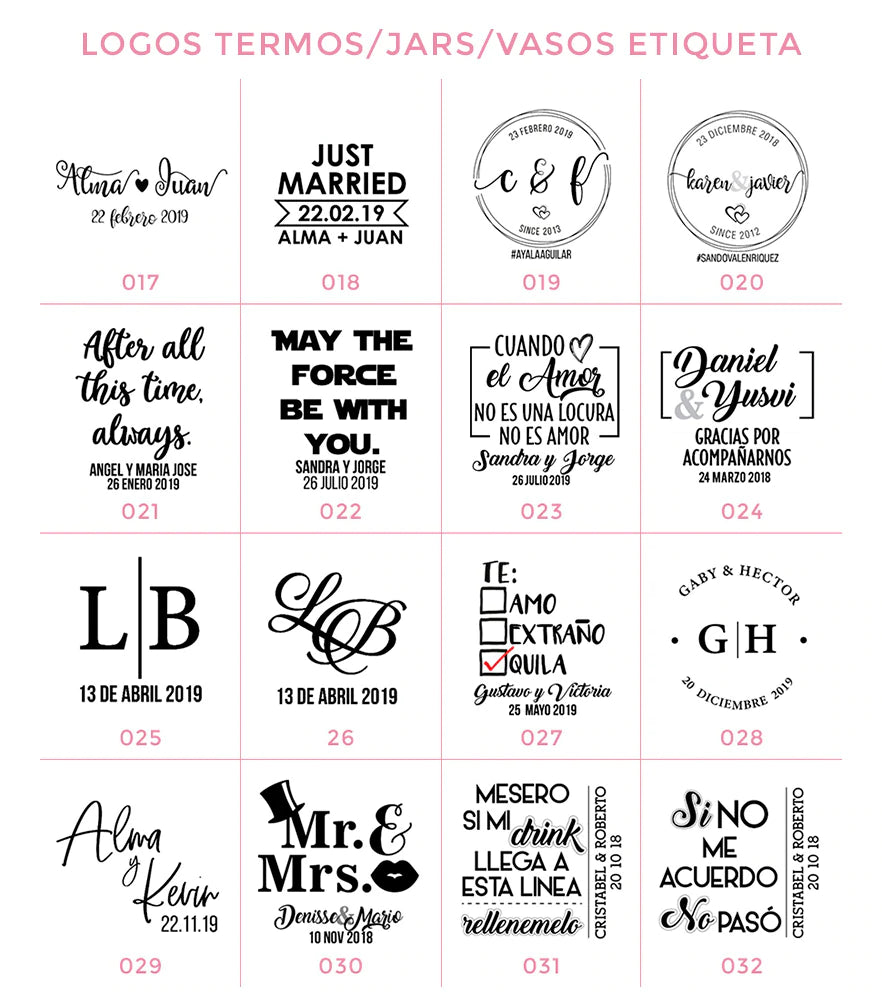 60 Termos +  30 Sandalias + 2 Vasos de Acrílico Skinny - Top Knot Party