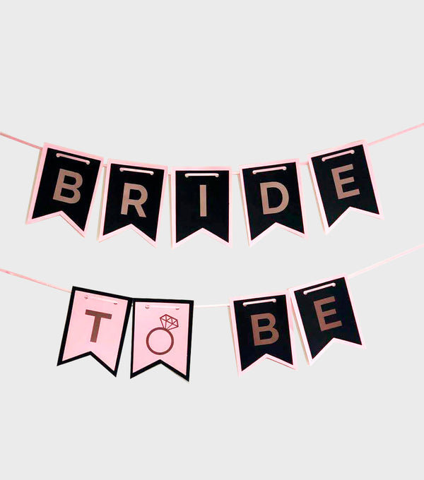 Bride to be Banner - Top Knot Party