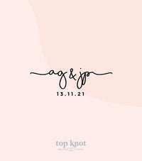 Diseño de Logotipo para Boda - Top Knot Party