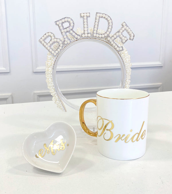 Bride Gift Box - Diadema, Ring Dish, Taza - Top Knot Party